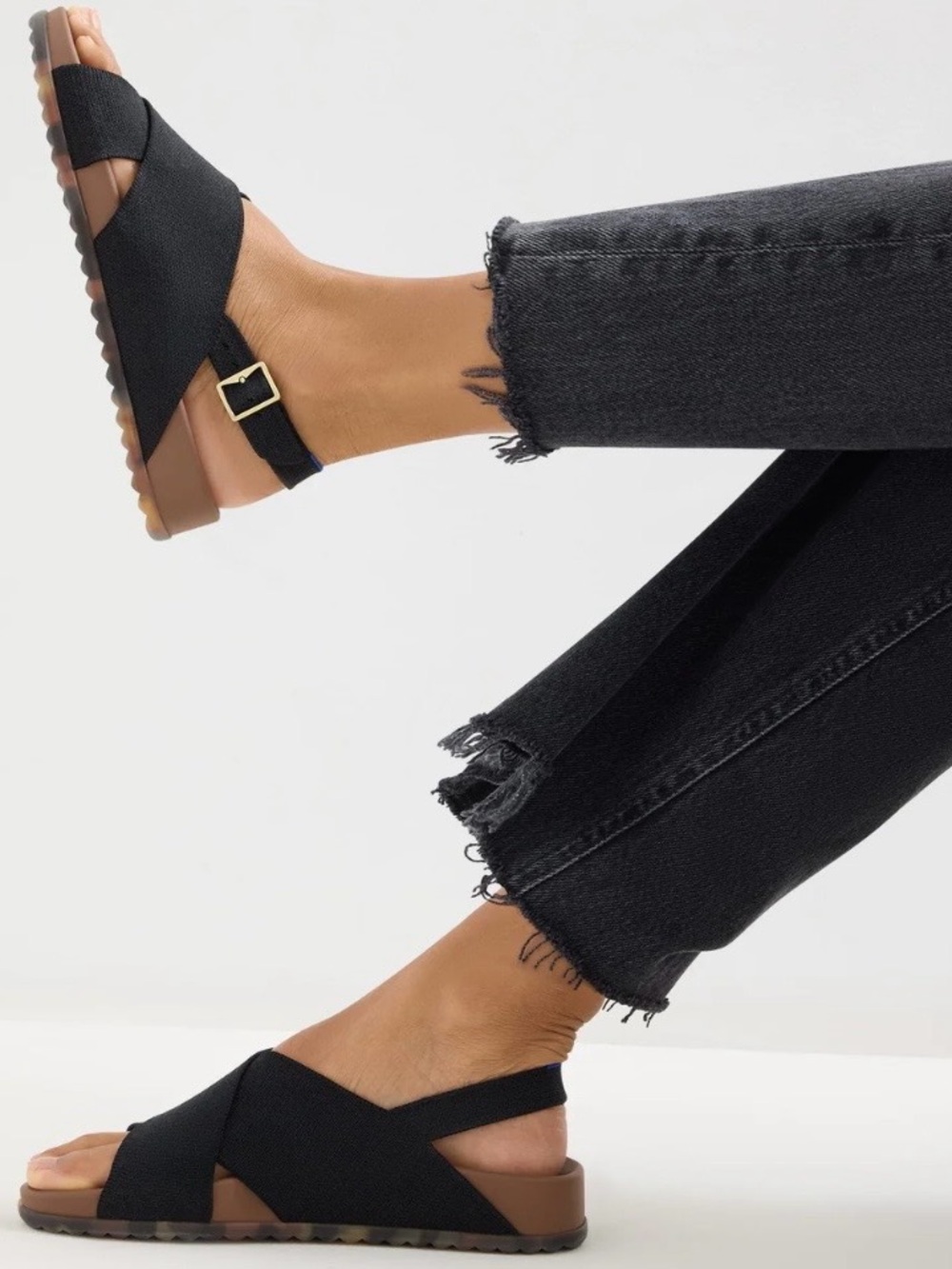 Rothy's The Weekend Sandal in Black